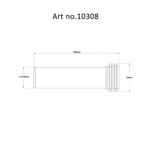 Inlet Pipe for Commode with Rubber Bush