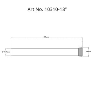 Inlet Pipe for Commode with Rubber Bush