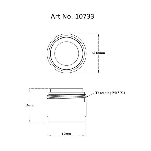 Aerator Foam Flow (Outer Thread)