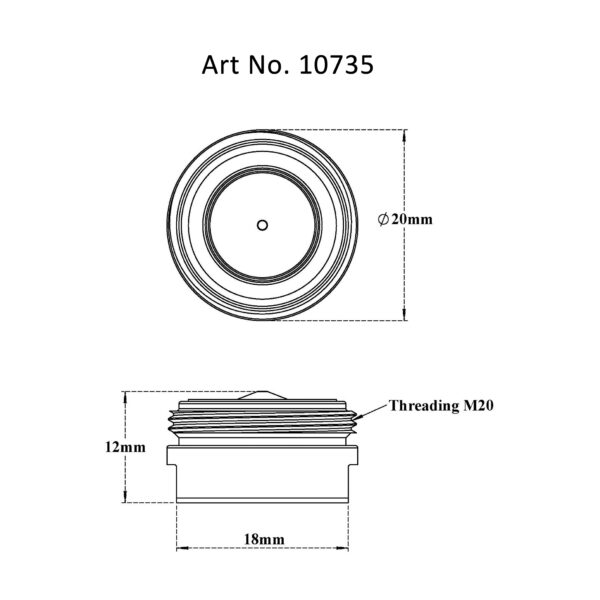 Aerator Foam Flow (Outer Thread)