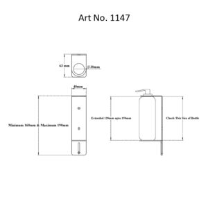 Sanitizer Lotion Soap Dispenser – Holder (Wall Mounted)