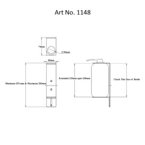 Sanitizer Lotion Soap Dispenser – Holder (Wall Mounted)