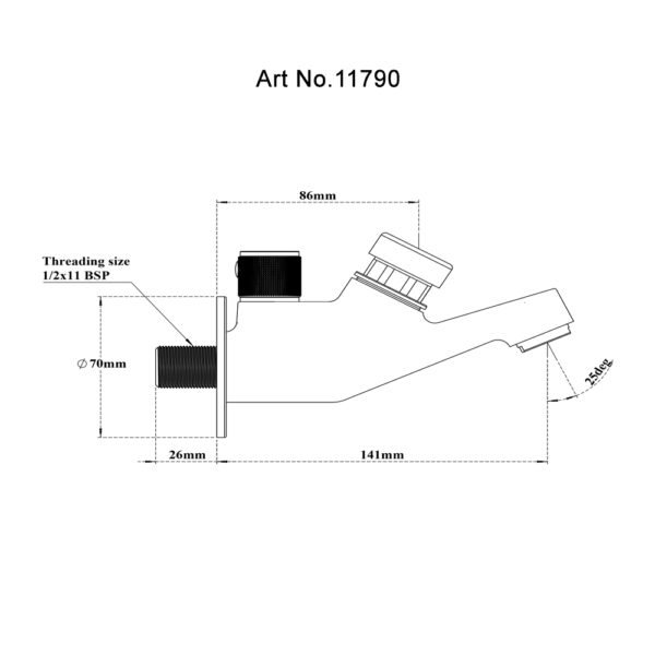 Bib Cock with Flow Control Auto Closing System