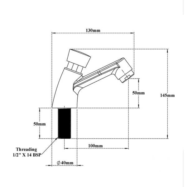 Pillar Tap Self Closing Time Delayed