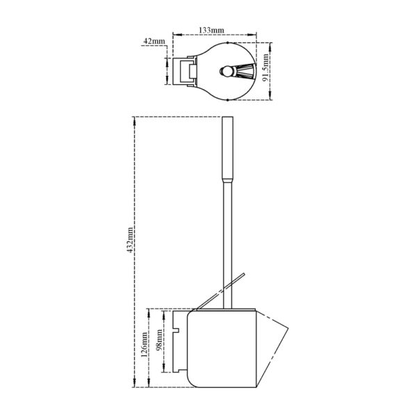 Toilet Brush Holder (Wall Mounted)