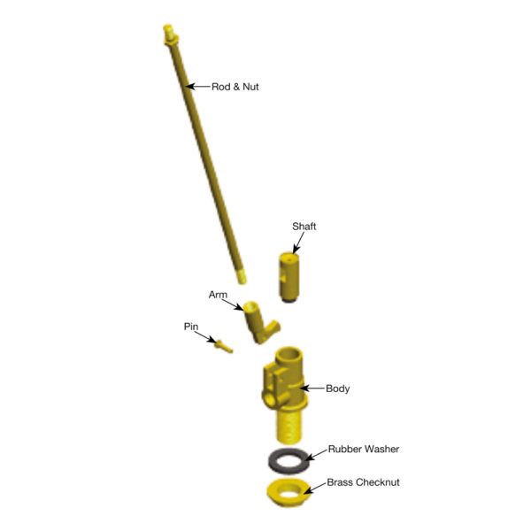 Float Valve with Flexible Rod-Brass
