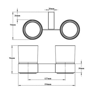 Double Tumbler Holder-Edge