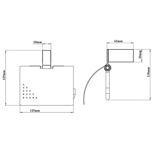 Toilet Paper Holder with Cover-Edge