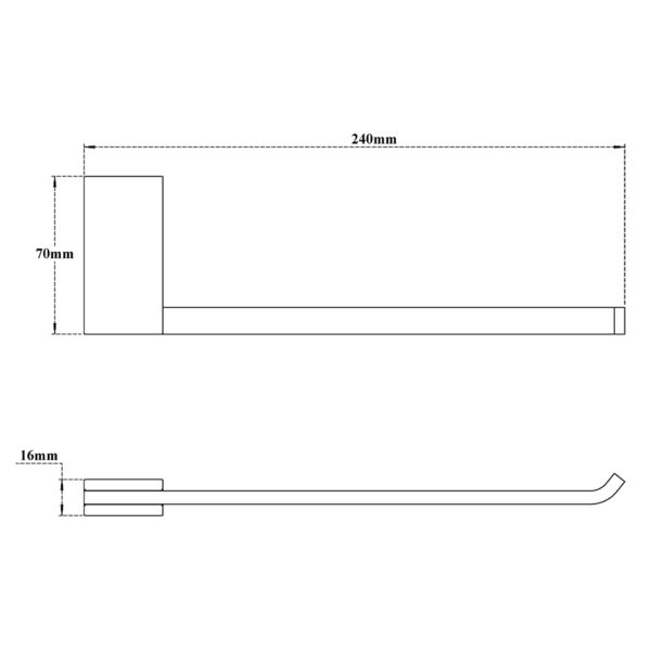 Towel Ring Flat-Rectangular