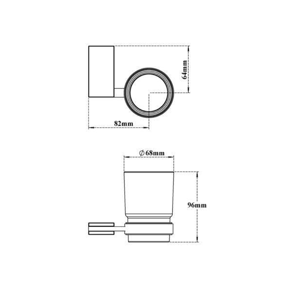 Tumbler Holder with Tumbler-Rectangular