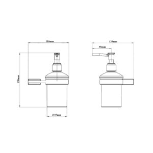 Lotion Dispenser Wall Mounted-Rectangular