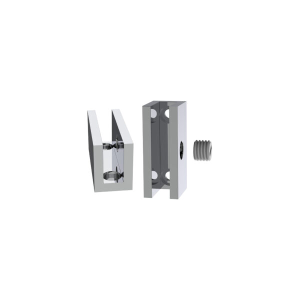 Bracket Set for 5to8mm Thick Shelf-Rectangular