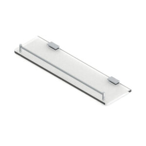 Glass Shelf with Rail-Rectangular (Wall Brackets)