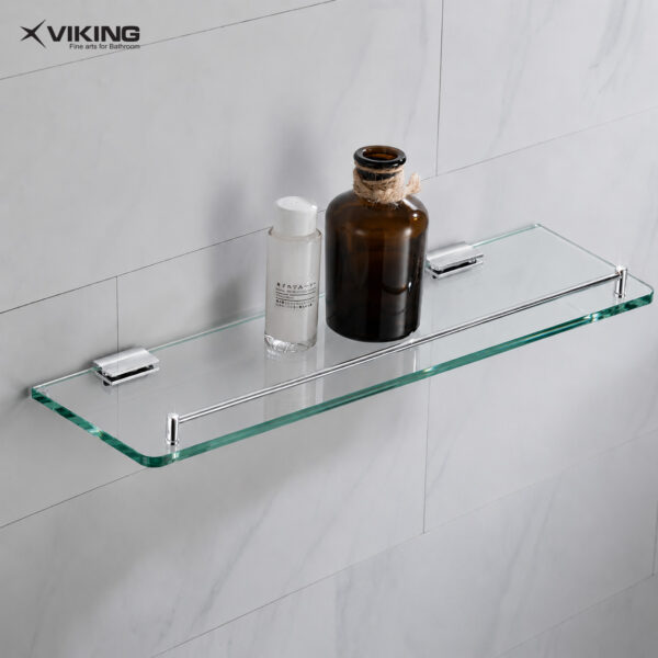 Glass Shelf with Rail-Rectangular (Wall Brackets)