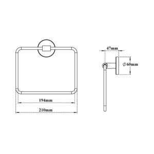 Towel Ring Square-H2O