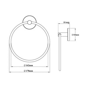 Towel Ring Round-H2O