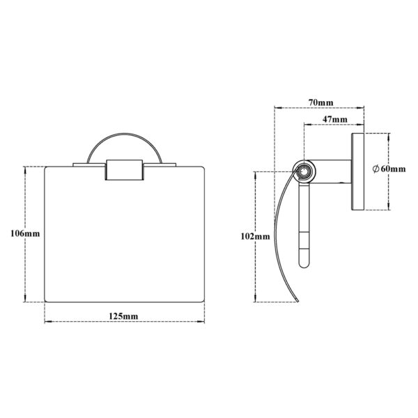 Toilet Paper Roll Holder H2O (With Flap)