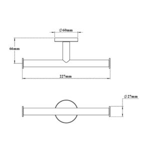 Double Toilet Paper Roll Holder  H2O