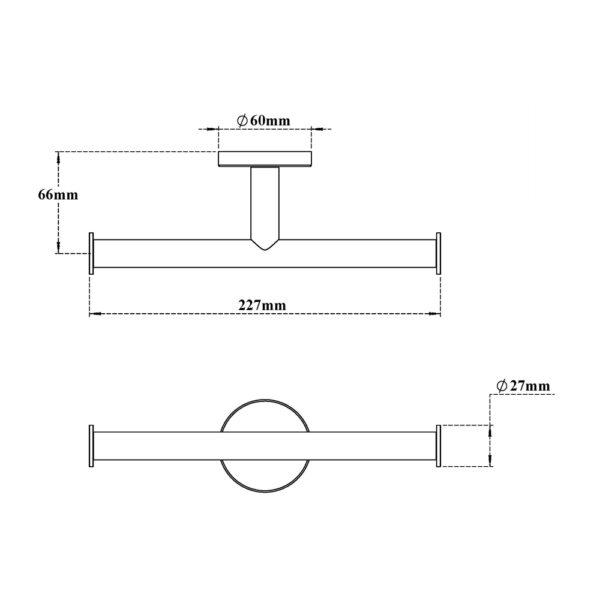 Double Toilet Paper Roll Holder  H2O