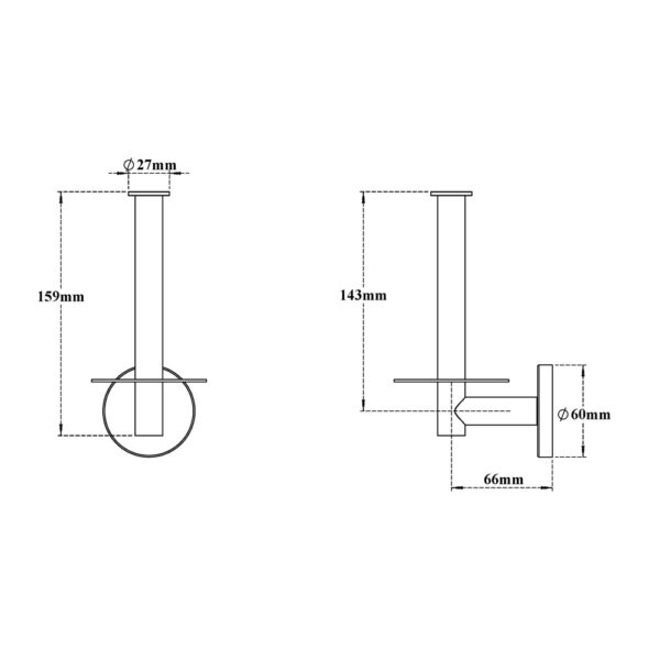 Toilet Paper Holder Vertical  H2O