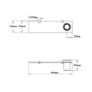 Glass Shelf with Tumbler H2O