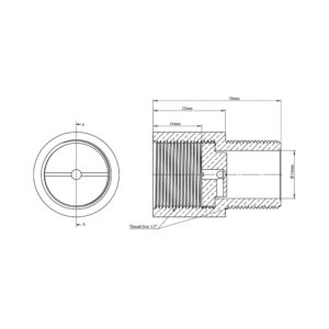 Extension Nipple-Flow Restrictor