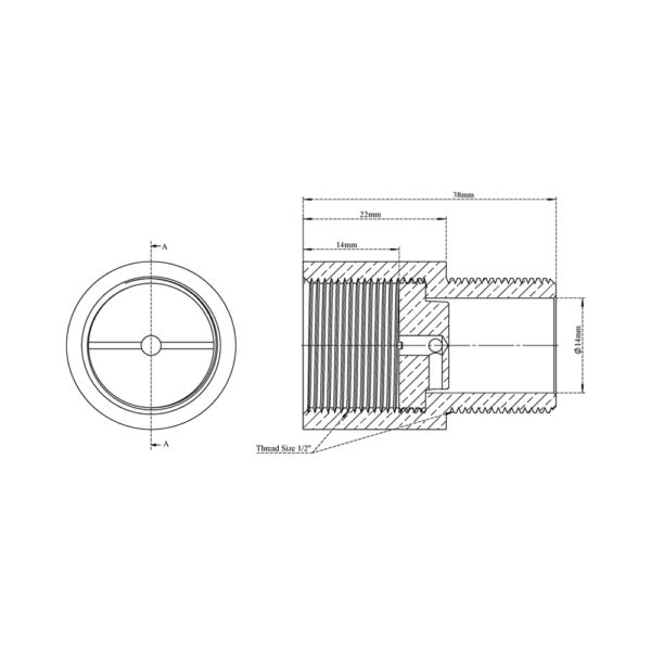 Extension Nipple-Flow Restrictor