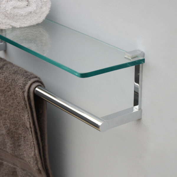 Glass Shelf with Lower Rail-Rectound