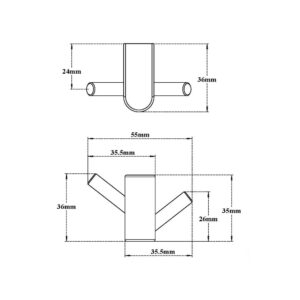 Robe Hook Double-Subtle