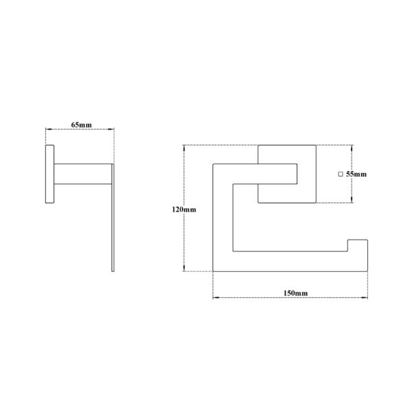 Toilet Paper Holder-Whole Square