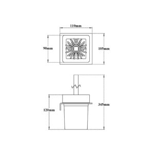 Toilet Brush Holder-Whole Square