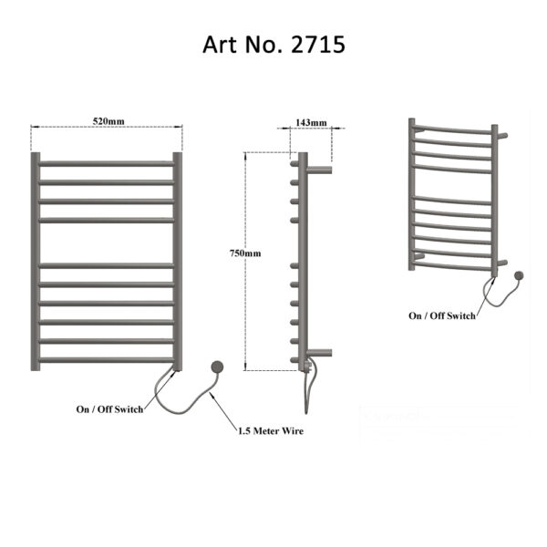 Electric Heated Towel Rail Rack