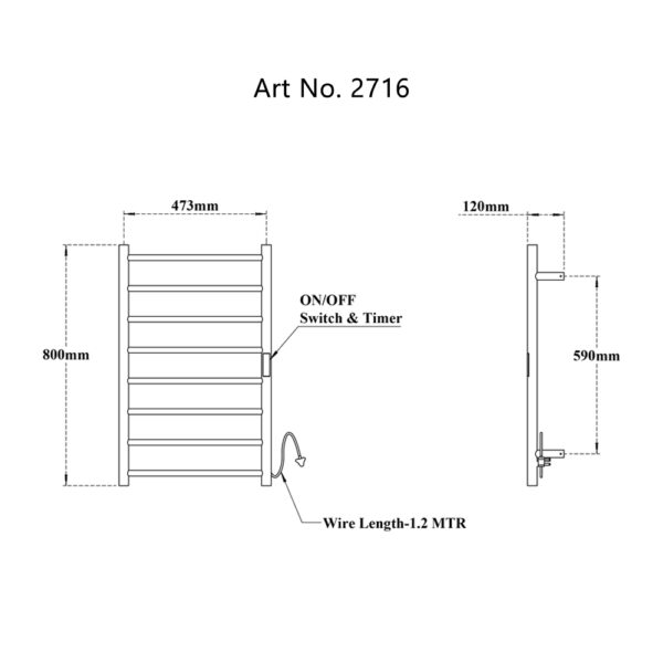 Electric Heated Towel Rail Rack
