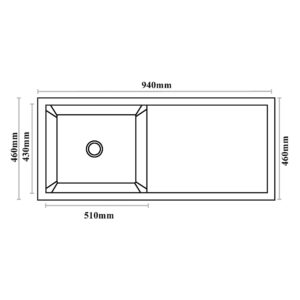 Sink with Drain Board