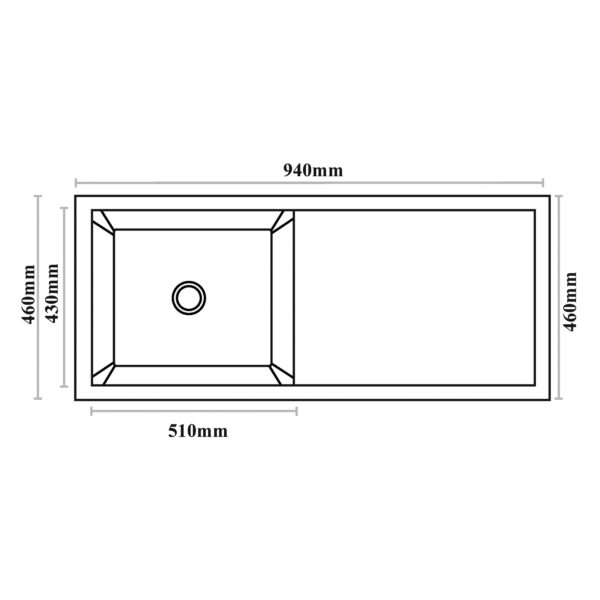 Sink with Drain Board