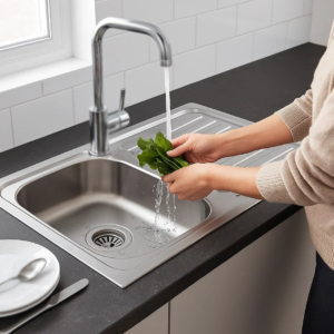 Sink with Drain Board Classical Design