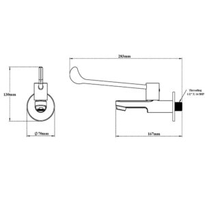 Bib Tap Elbow/Wrist Operated