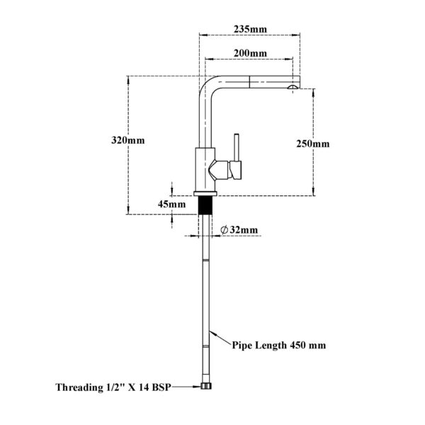 Sink Mixer Pull Out DM(Deck Mounted)