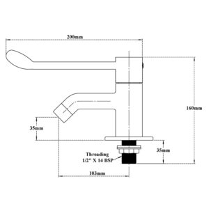 Wash Basin Elbow Operated Tap – H2O