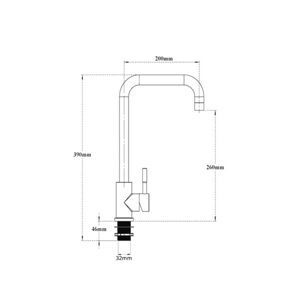 Sink Mixer Single Lever Deck Mount – H2O