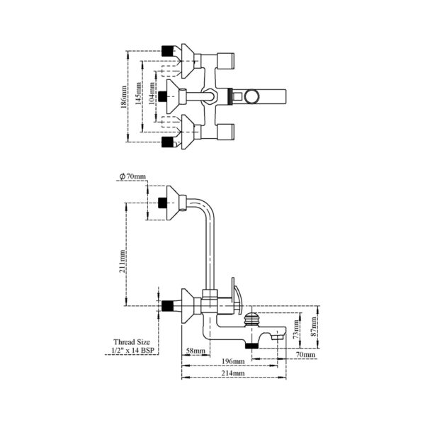 Wall Mixer 3-in-1 System