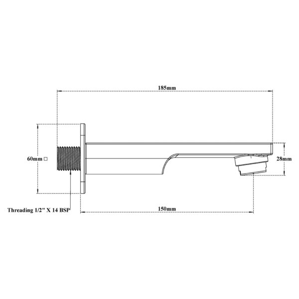 Spout with Flange