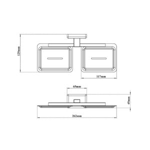 Soap Dish Double (Wall Mounted)