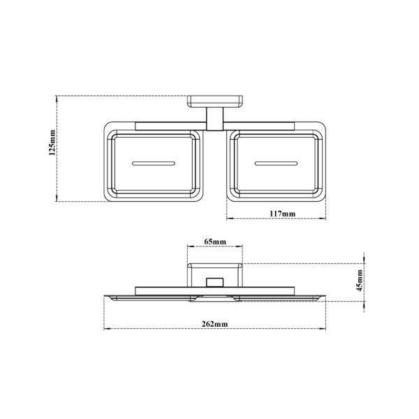 Soap Dish Double (Wall Mounted)