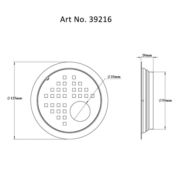 Drain Flat Round