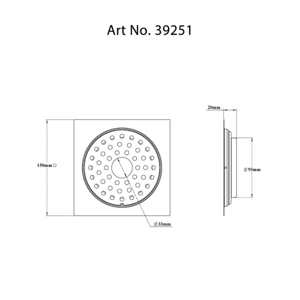 Drain Flat with Frame