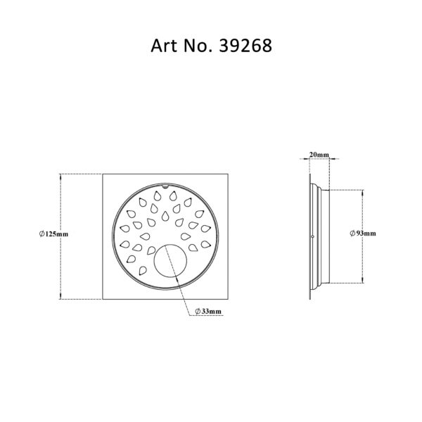 Drain Flat Square