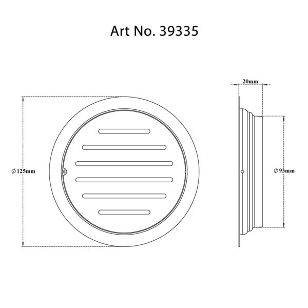 Drain Flat Round – Slotted