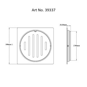 Drain Flat Square – Slotted