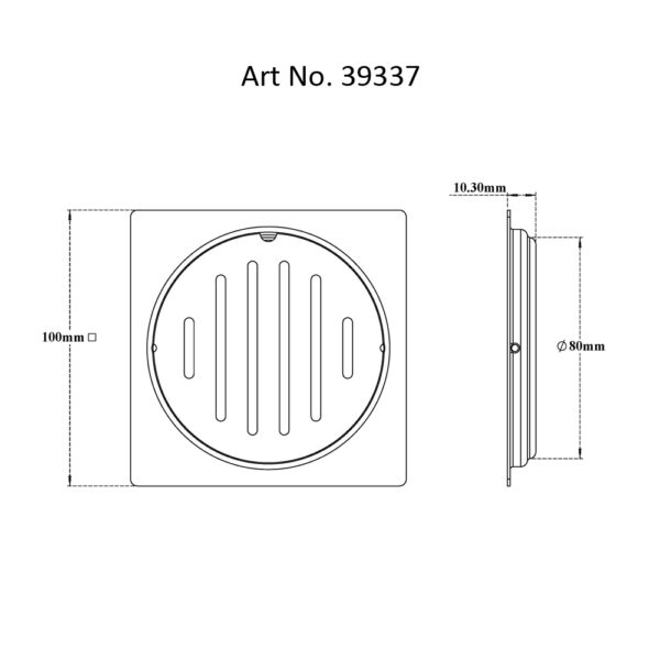 Drain Flat Square – Slotted